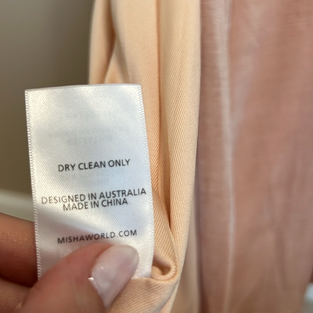 NWT Misha Celestine Gown Pink Champagne - Picture 11 of 13